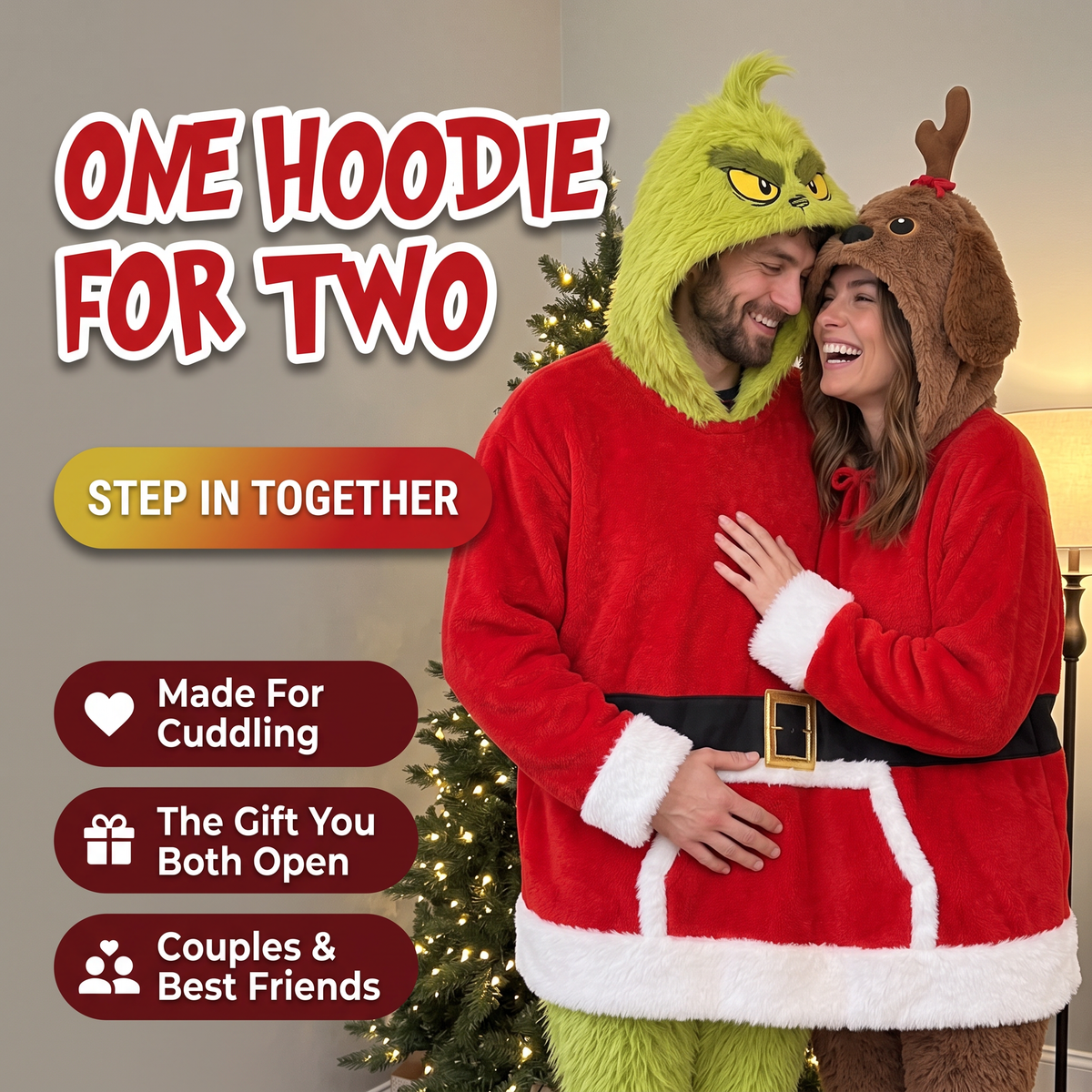 Grumpy Hoodie For Two