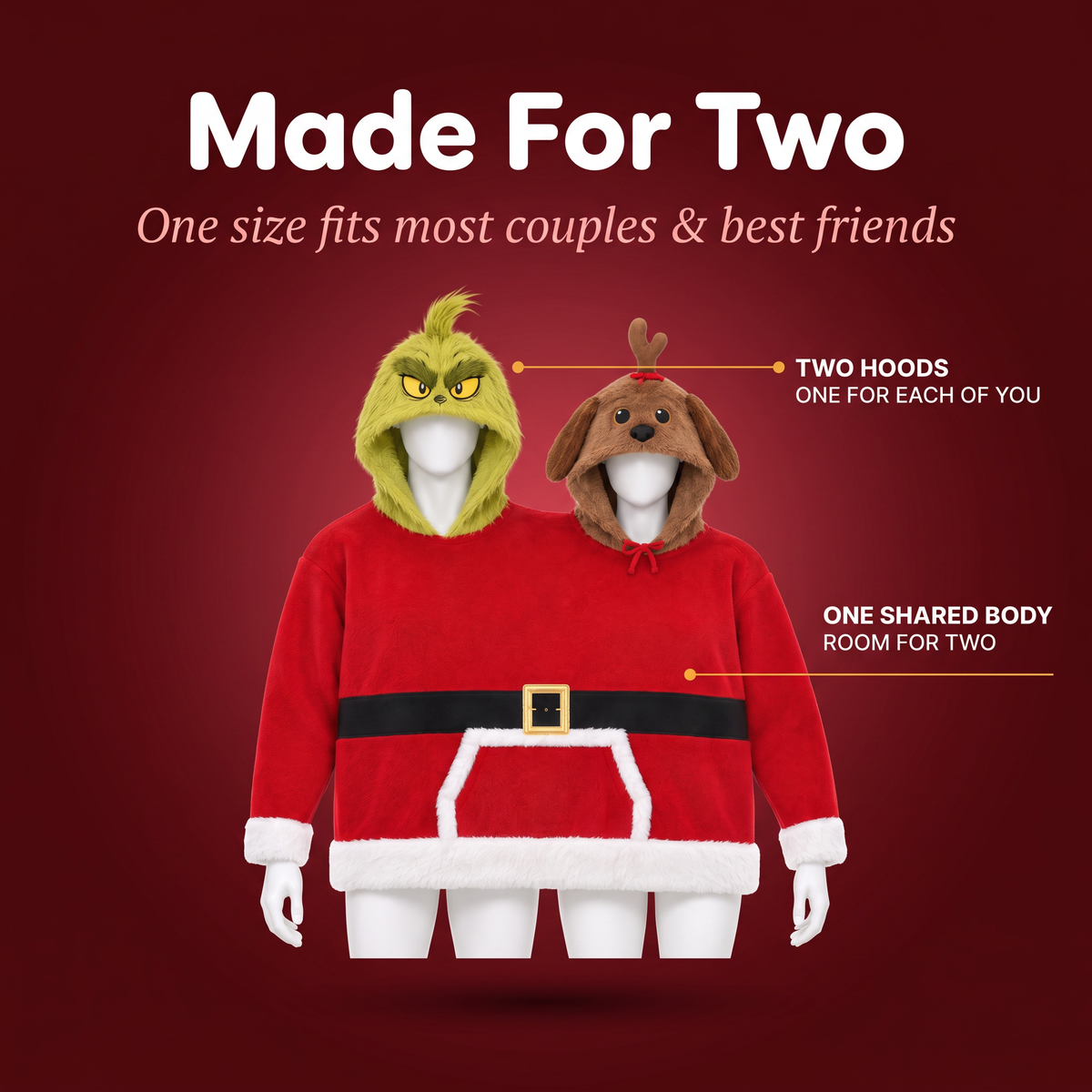 Grumpy Hoodie For Two